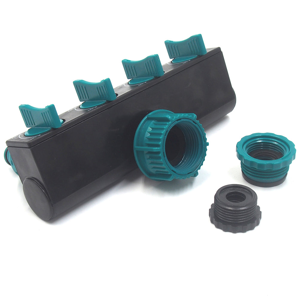 4 Way Hose Splitter 1-In-4-Out Hose Faucet Manifold Garden Hose Adapter Connector 4 Way Hose Splitter 1-In-4-Out Hose Faucet Manifold Garden Hose Adapter Connector